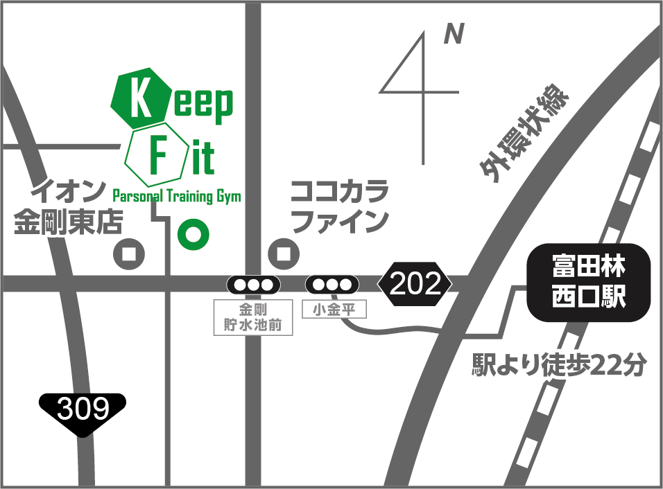 keep fit富田林店マップ